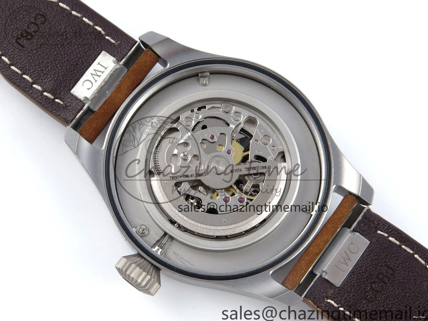 MIROTIME 0504 Big Pilot IW329701 M+F 1:1 Best Edition Black Dial on Brown Leather Strap MY RelaxedFit 7005